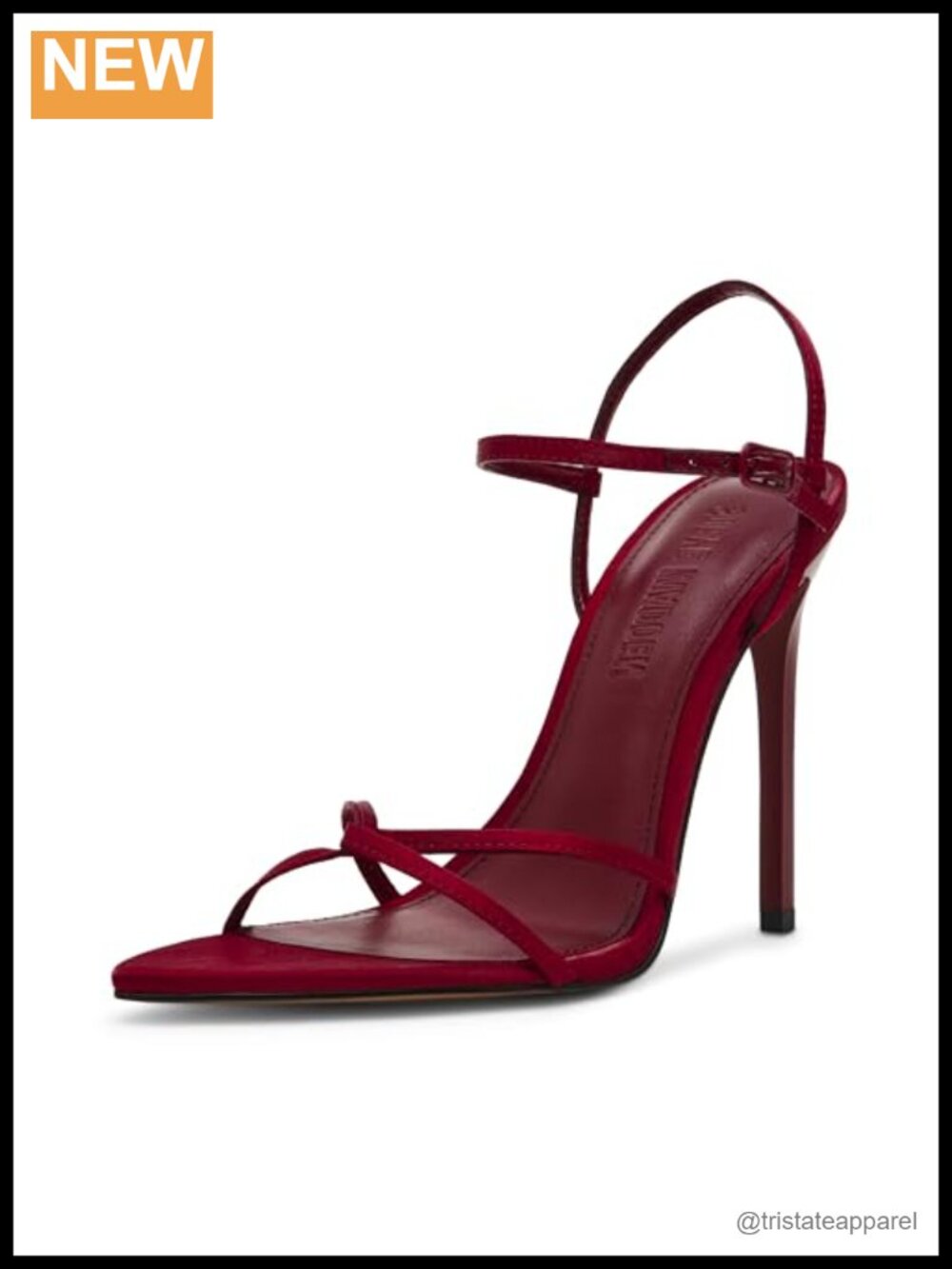 Steve Madden Stellina Strappy Embellished Pointed Toe Stiletto Heel Sandal